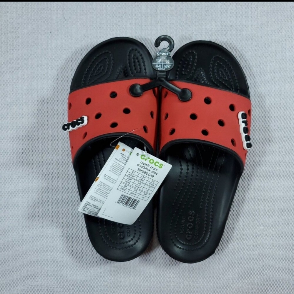 Crocs Colorblock Slides Sandals W/9 M/7